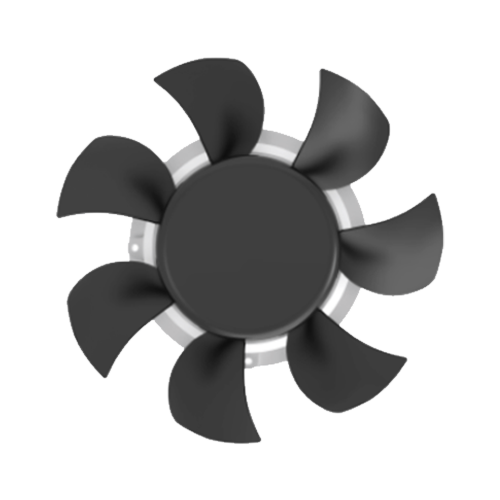 200mm Low-noise Carbon Steel Blade EC Axial Fan For HVAC